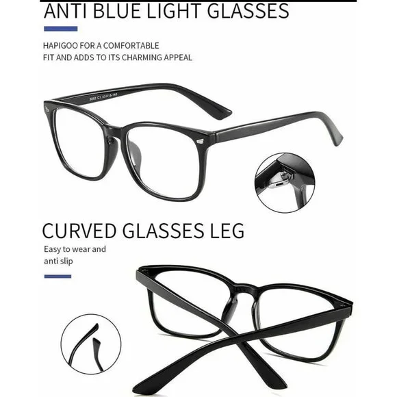 2~Hunsquer Blue Light Blocking Glasses for Women & Men~ Computer, Phone, Gaming - Picture 2 of 16